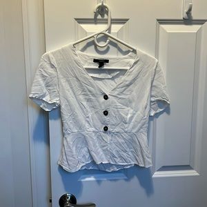 white button up crop top women’s small